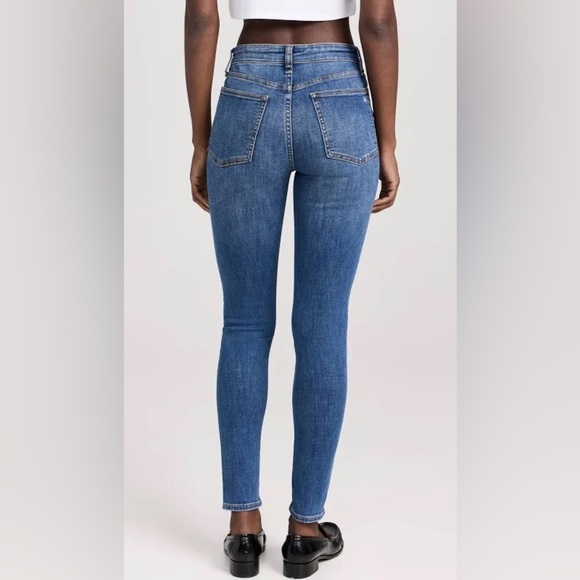 RAG & BONE Nina High-Rise Skinny Jeans Dark Wash New Gate Blue - Picture 3 of 15